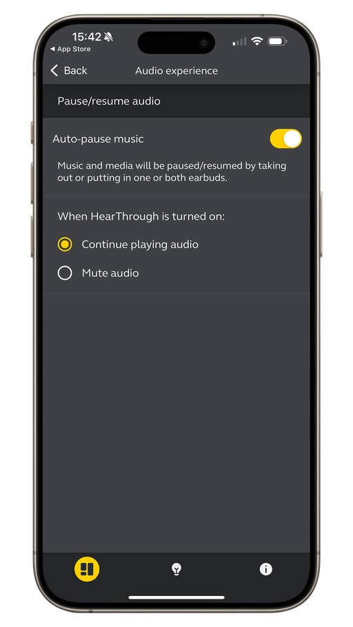 Screenshot of the Jabra Elite 8 Active Sound+ app