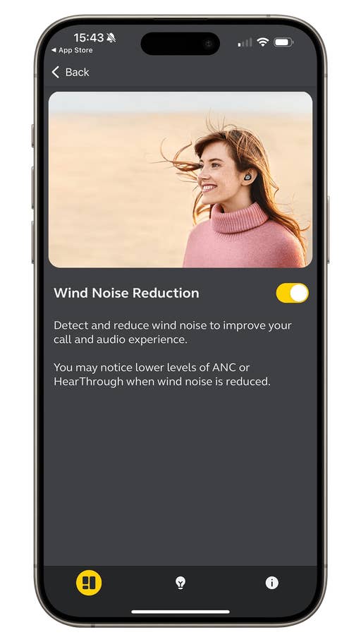 Screenshot of the Jabra Elite 8 Active Sound+ app