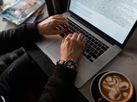 Person working on a computer
