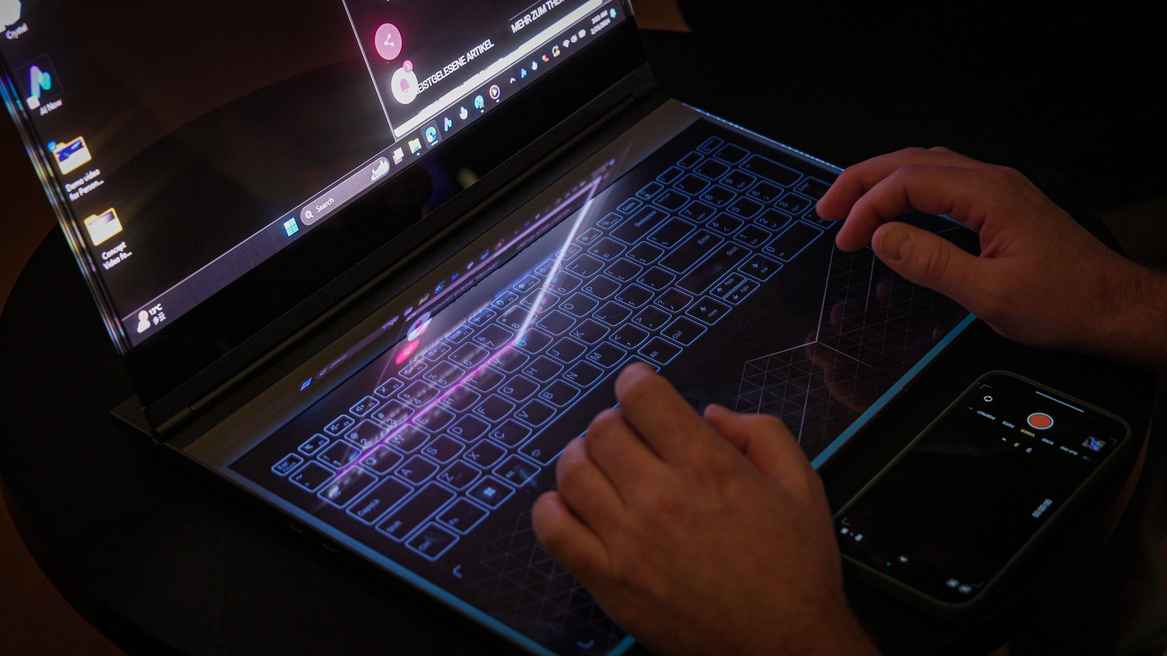 A keyboard without any tactile feedback sure takes some getting used to.