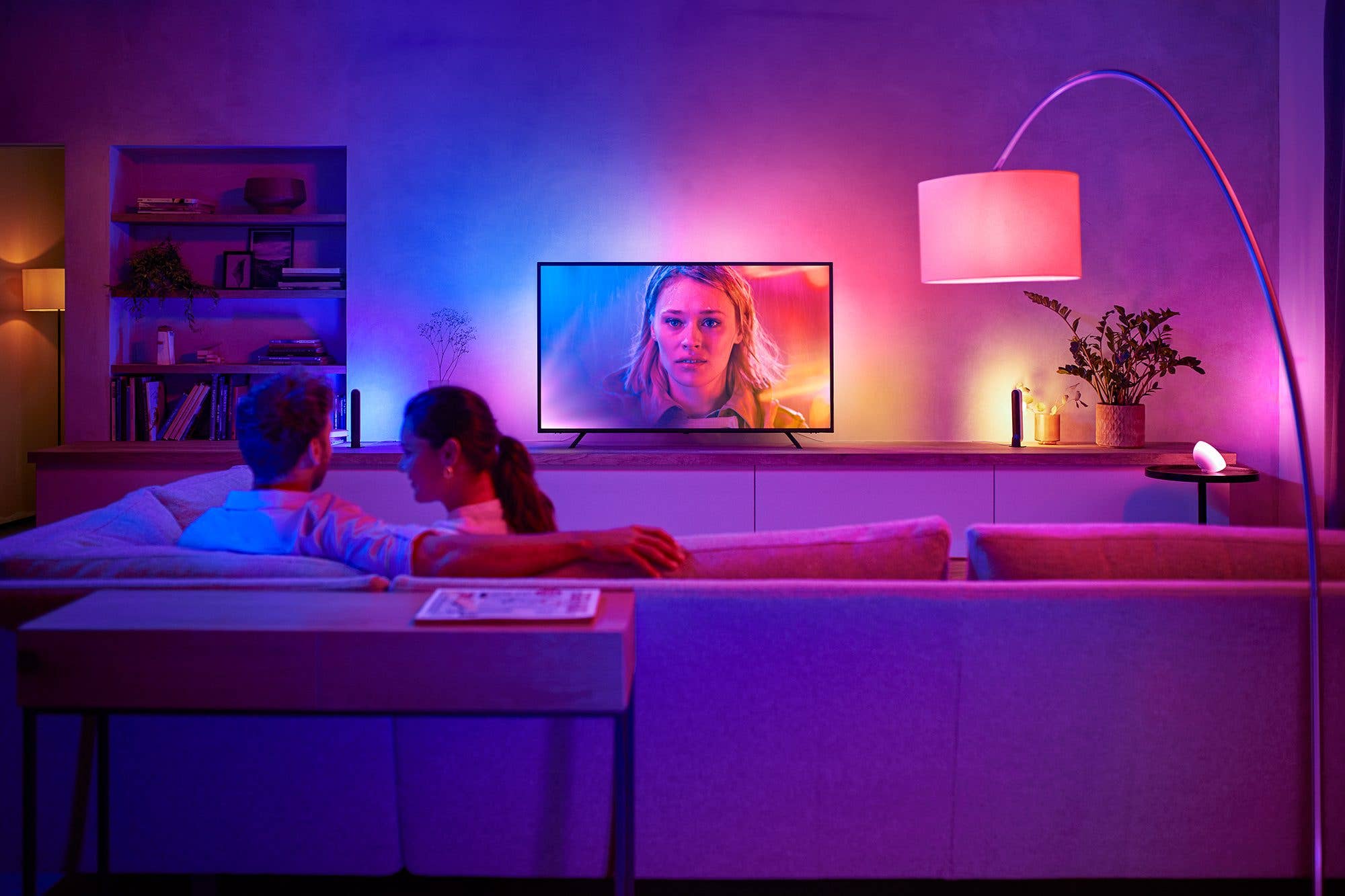 Gradient Lighstrips from Philips Hue in use