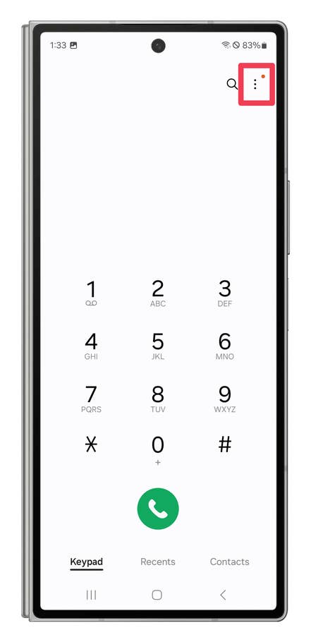 Screenshots showing how to hide your phone number.