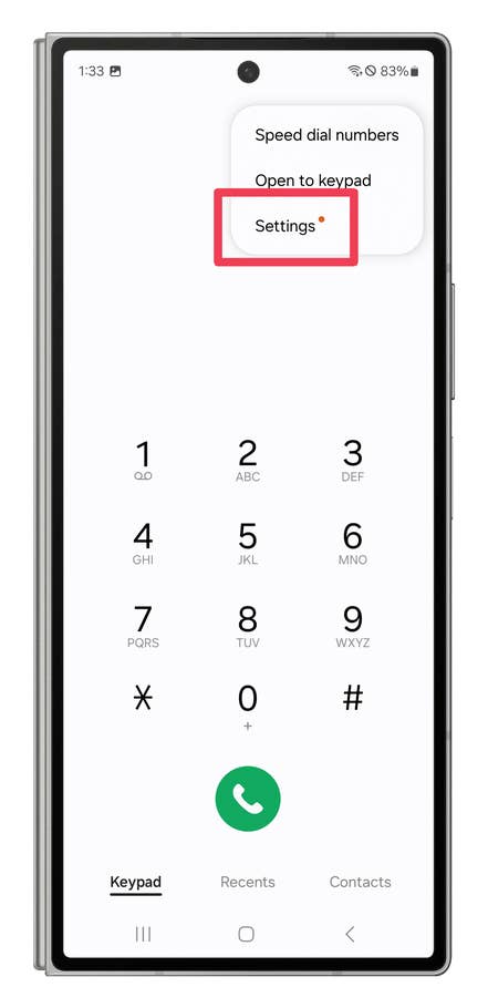 Screenshots showing how to hide your phone number.