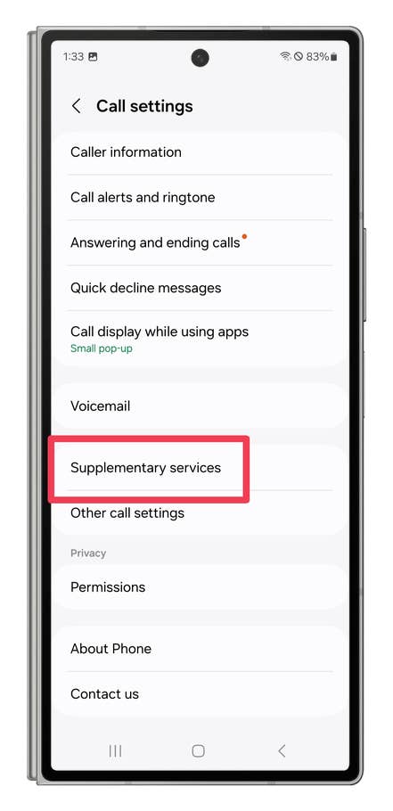 Screenshots showing how to hide your phone number.