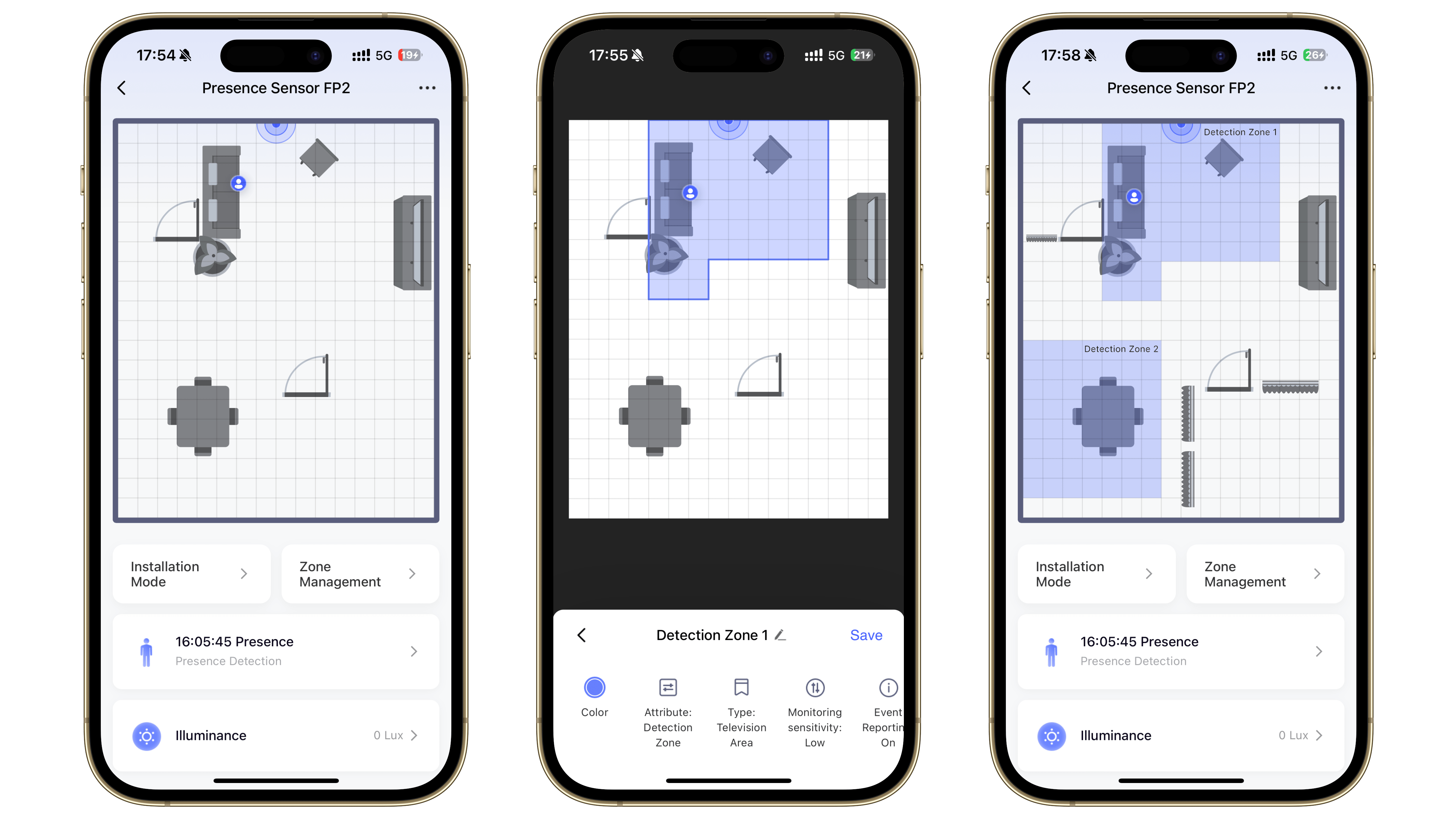 Position the presence sensor in a virtual image of your home to complete the Aqara FP2's setup. Position the presence sensor in a virtual image of your home to complete the Aqara FP2's setup.