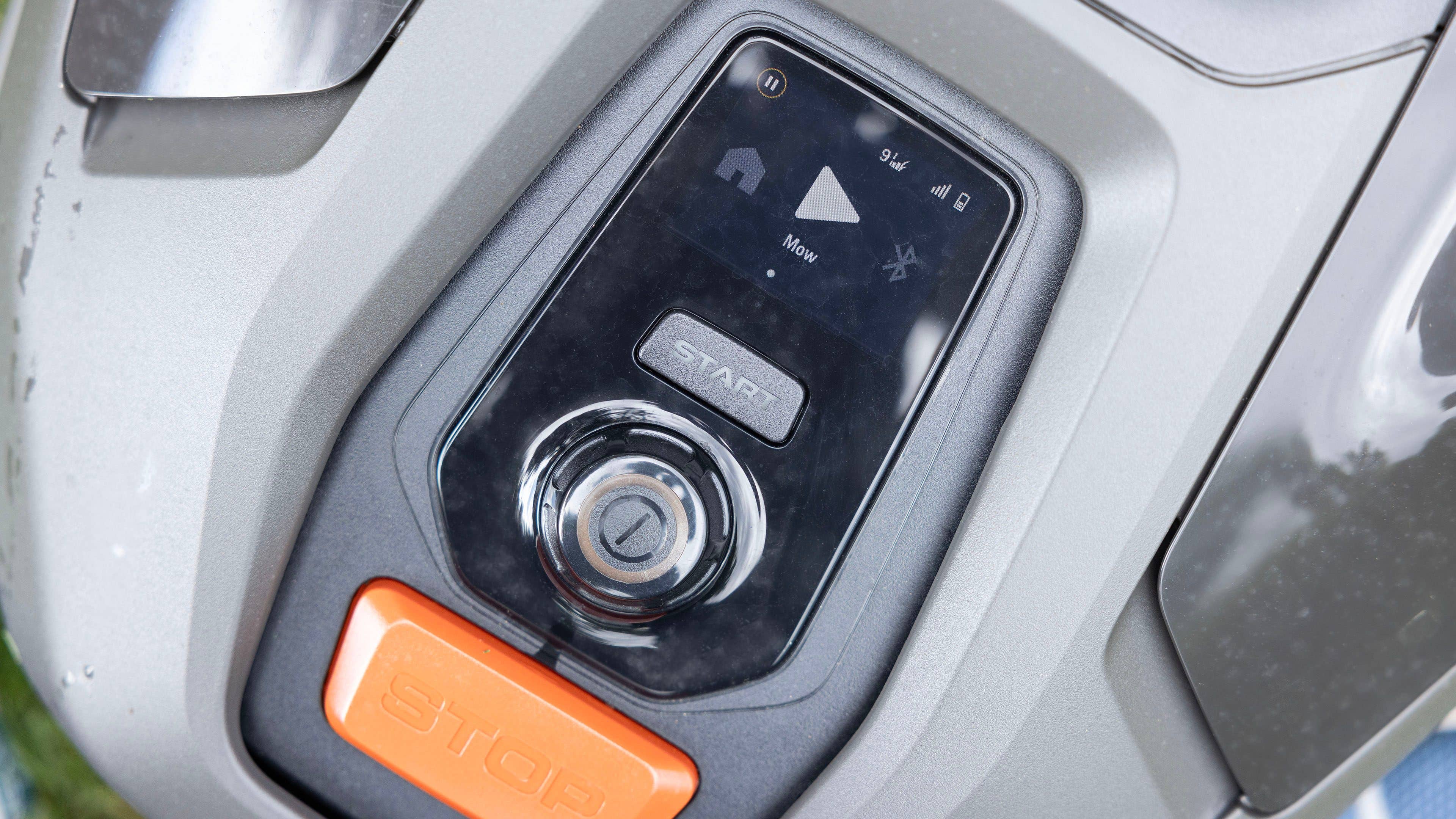 The tiny display and a rotary-push control lets you adjust settings or enter a PIN.