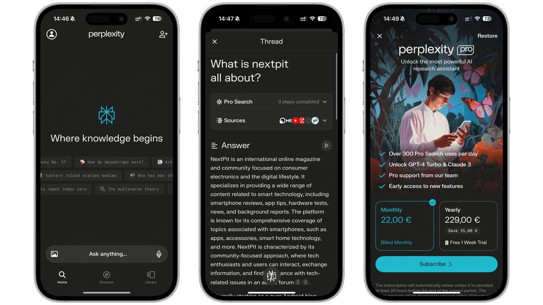 Perplexity Screenshots