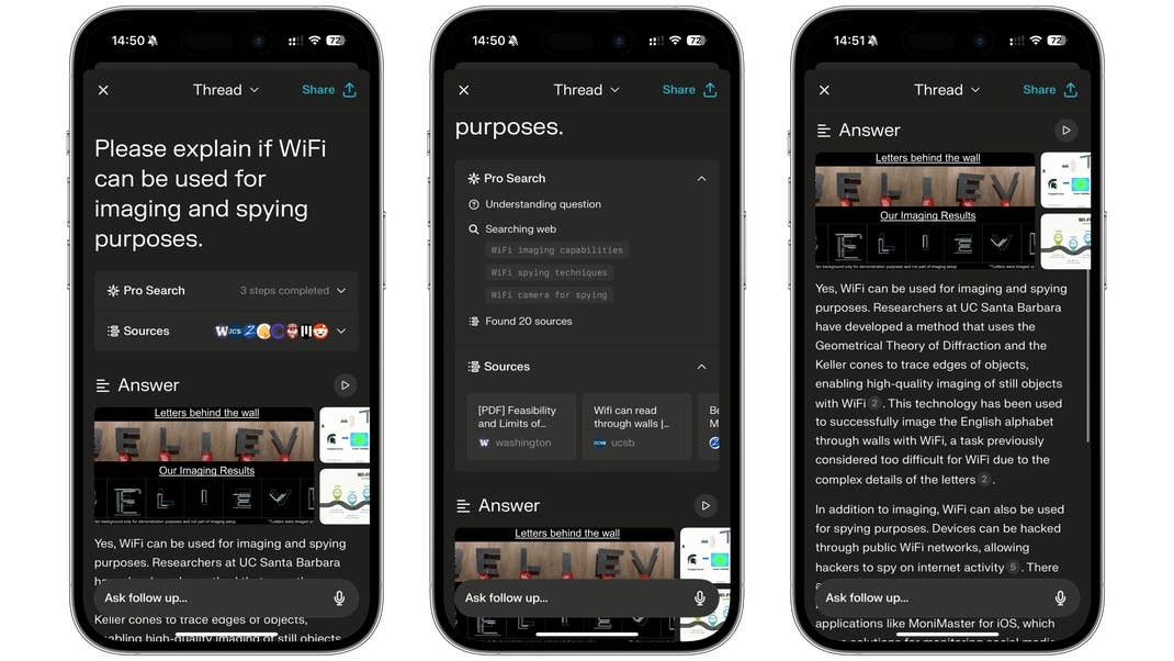 Perplexity Screenshots