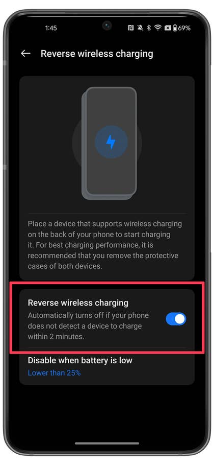 OnePlus reverse wireless charging