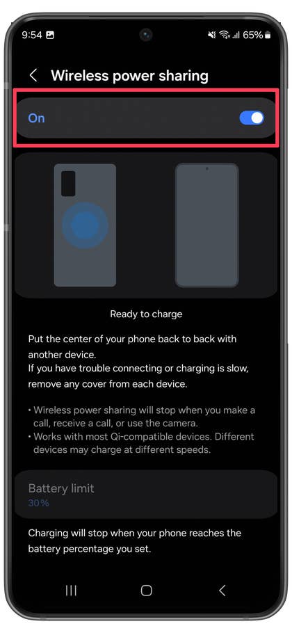 Samsung Wireless Power Share