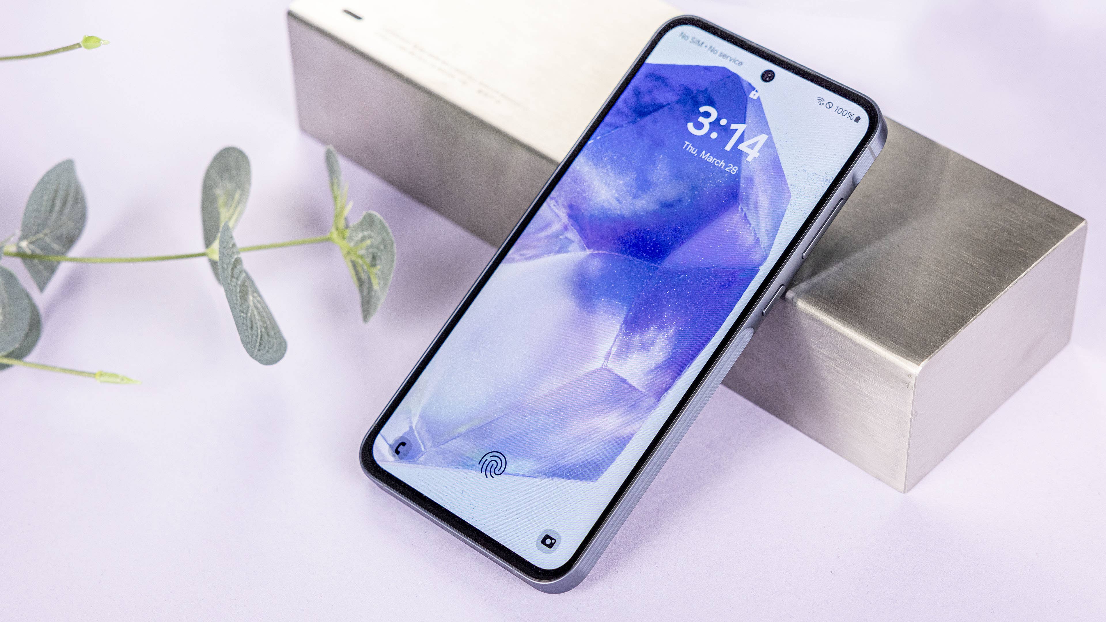 Samsung Galaxy A55 showing the bigger 6.6-inch display