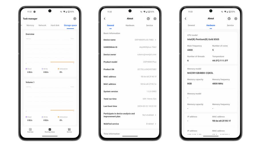 Ugreen NAS task manager
