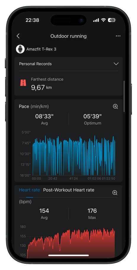 Amazfit T-Rex 3 Zepp app UI