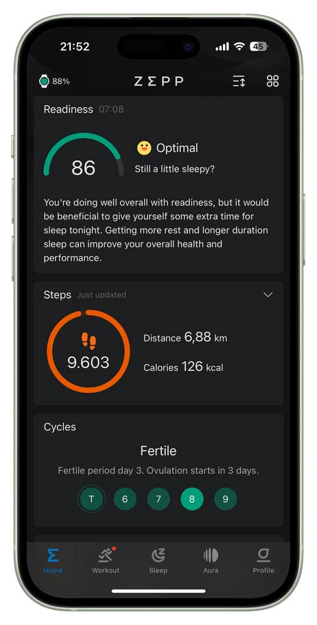 Amazfit T-Rex 3 Zepp app UI