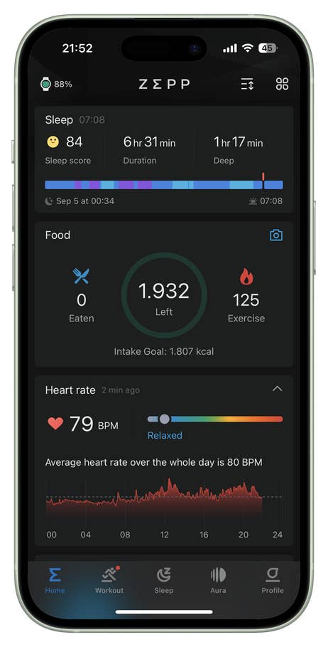 Amazfit T-Rex 3 Zepp app UI