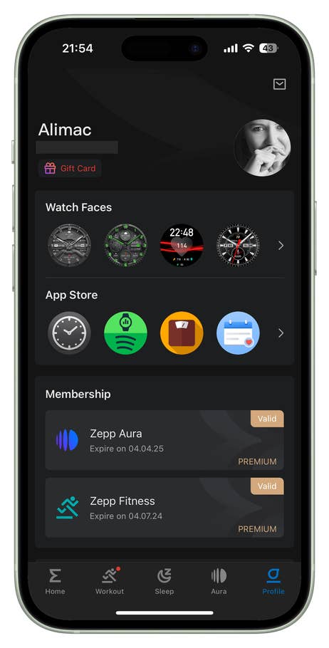 Amazfit T-Rex 3 Zepp app UI