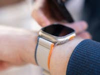 Apple Watch Ultra 2 in a person's wrist being used outdoors