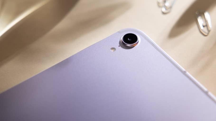 Close-up of the Apple iPad Mini 7u0027s rear camera, showing the sleek design and finish.