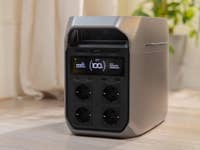 EcoFlow Delta 3 Plus portable power station with multiple outlets and a digital display.