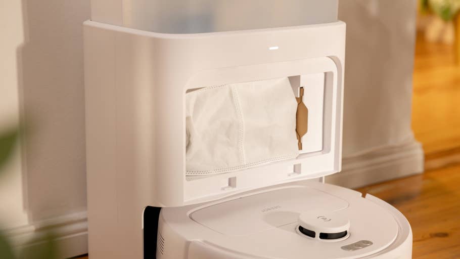 The Ecovacs N30 Pro Omniu0027s dust bag at the base station