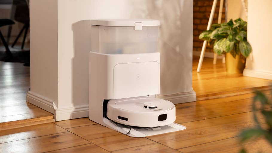 Ecovacs N30 Pro Omni robot vacuum when docked.