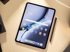 OnePlus Pad 2 viewed up front, with the home screen.