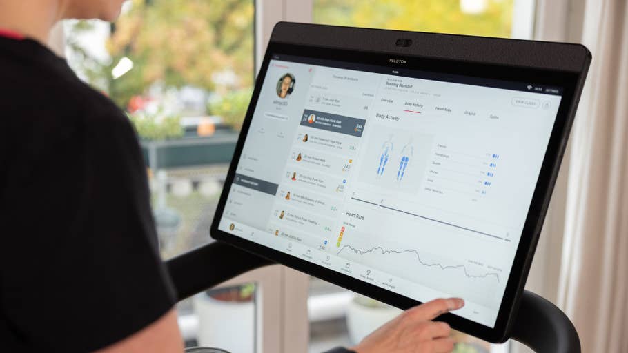 Peloton Tread Body Activity data on display