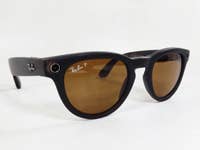 Black Ray-Ban Meta Headliner sunglasses with brown lenses.