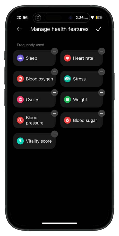Redmi Watch 5 interface displaying health features: Sleep, Heart rate, Blood oxygen, Stress, Weight, Blood pressure, Vitality score.