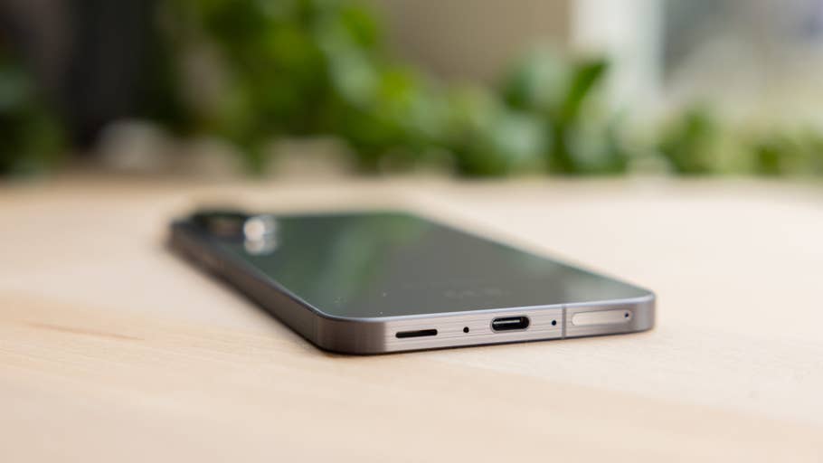 The Samsung Galaxy A56 on a table.