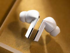 The Samsung Galaxy Buds 3 Pro seen from above and placed side by side.