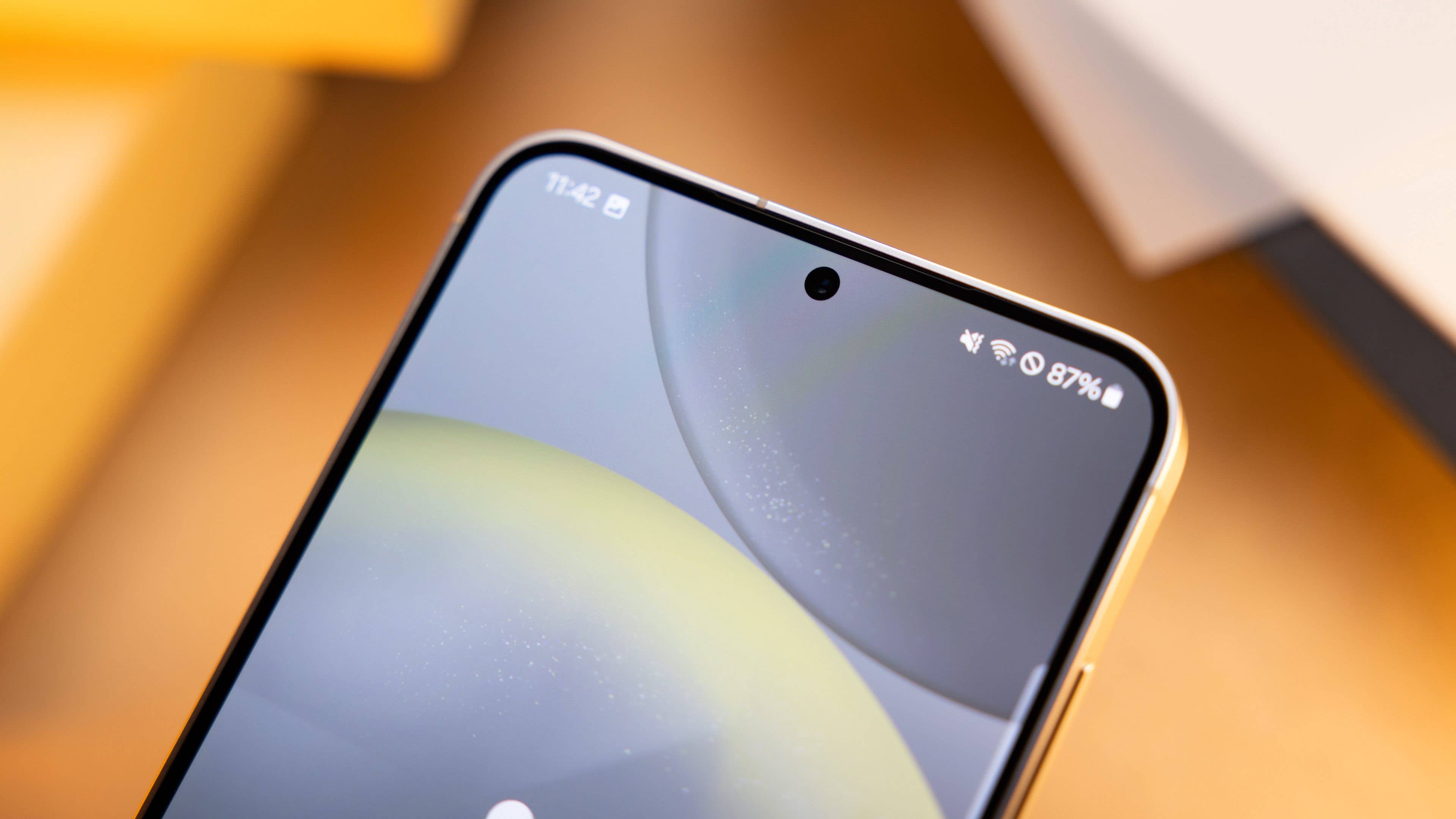 Galaxy S24+ selfie camera up close Galaxy S24+ selfie camera up close