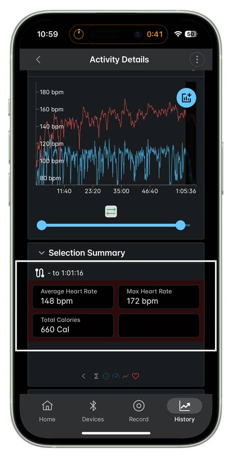 Screenshots of the Wahoo App