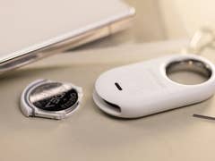 Samsung Galaxy SmartTag 2 with the battery compartment opened