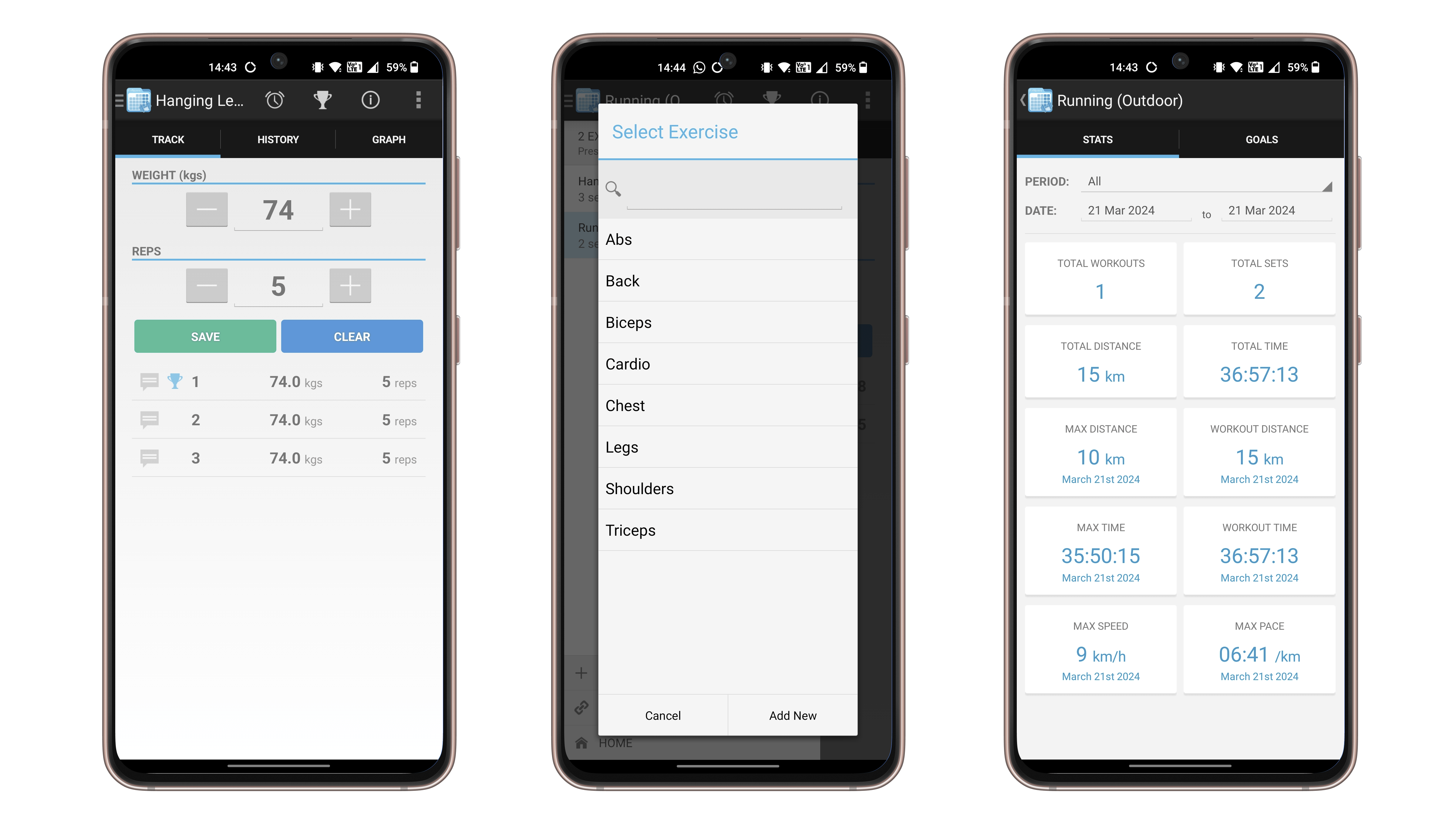 Top 5 apps - FitNotes screenshots