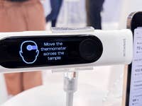 Withings Beam thermometer reading in the display