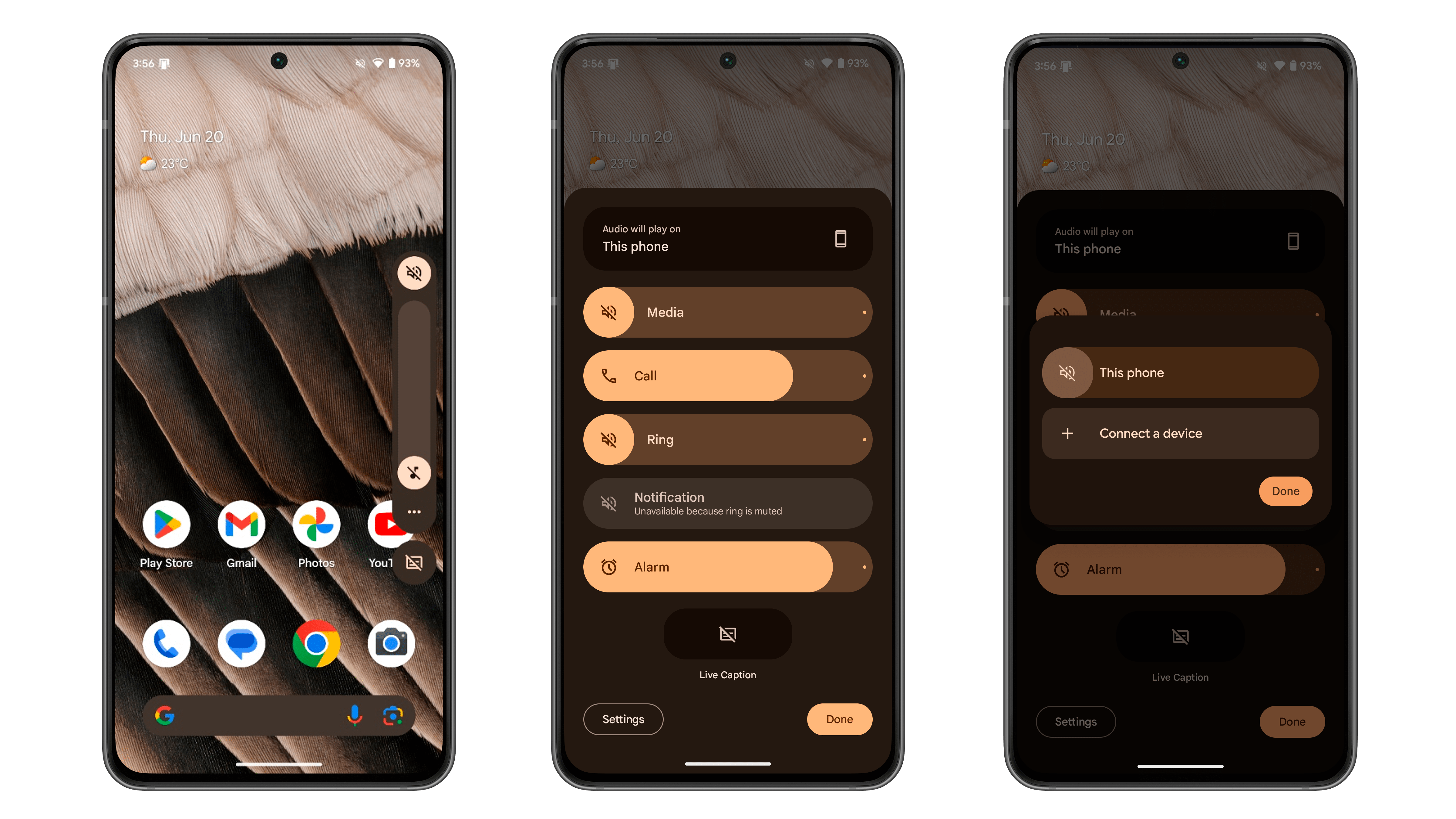 Android 15 new volume controls with easier to use sliders.