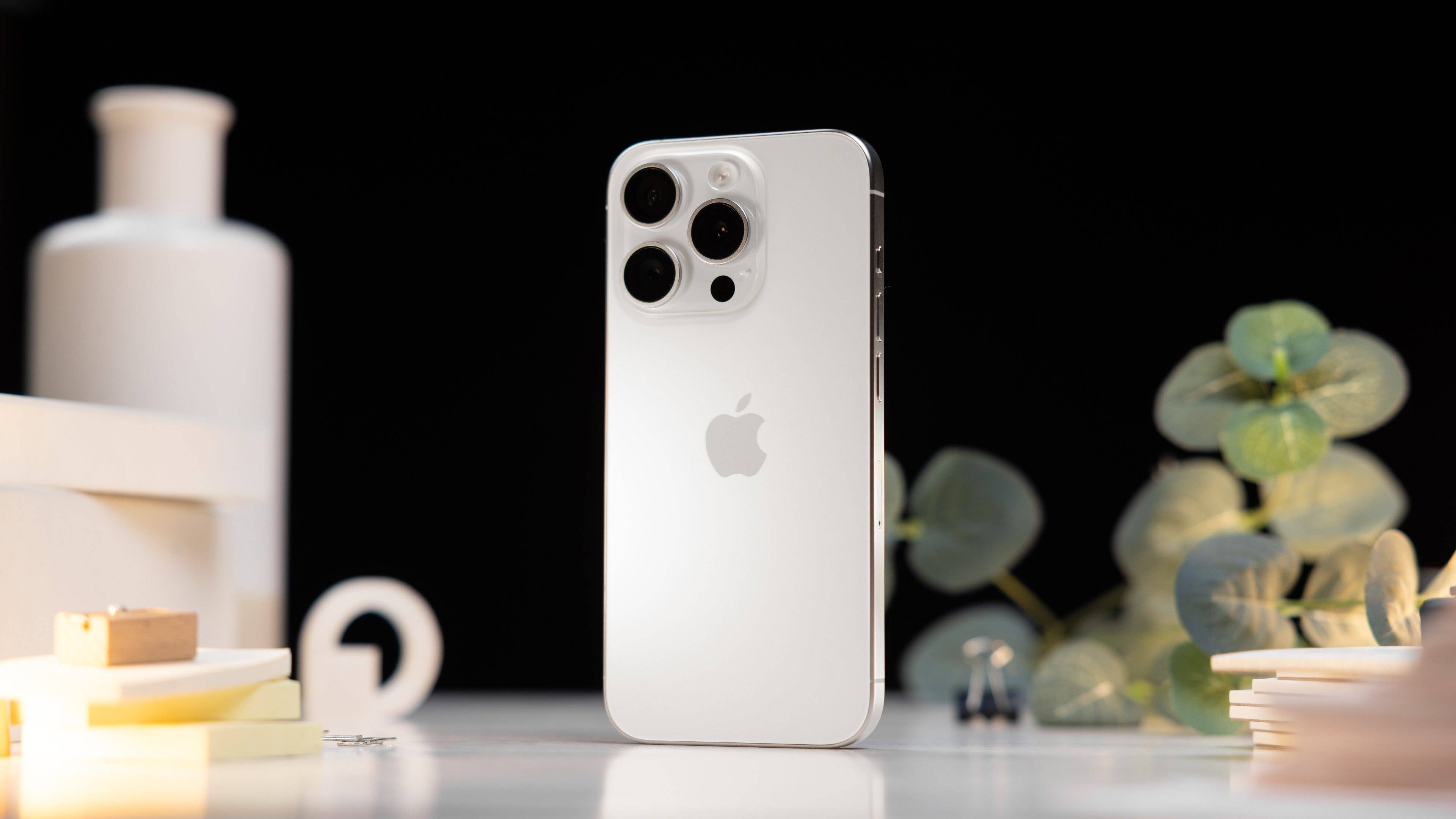 Apple iPhone 15 Pro viewed from the back Apple iPhone 15 Pro viewed from the back