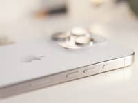 Apple iPhone 15 Pro viewed from the side