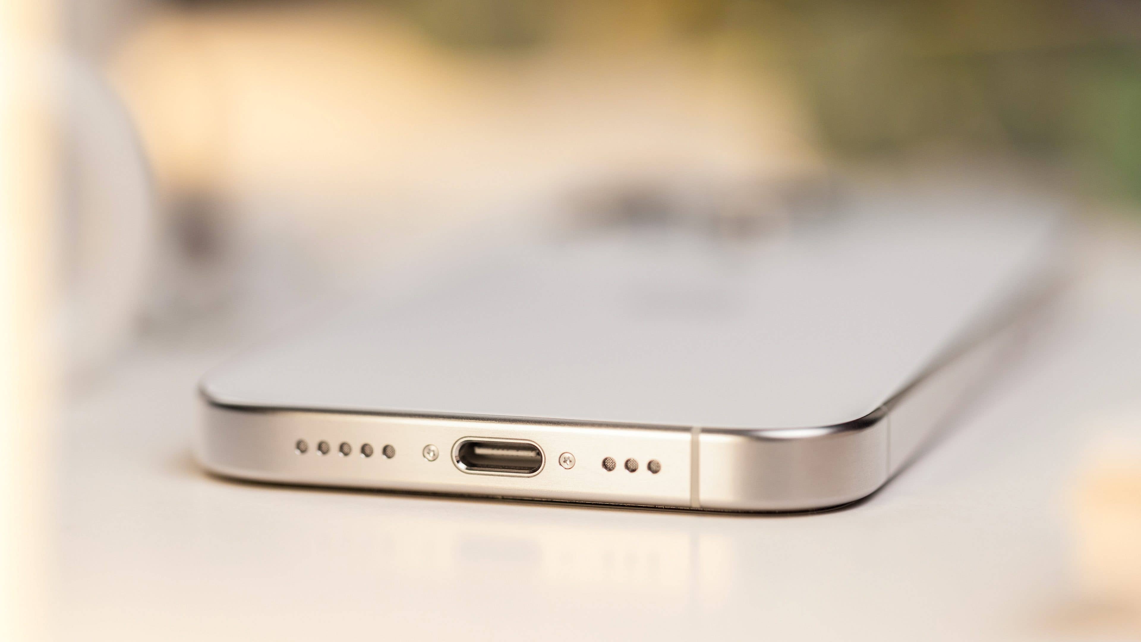 Apple iPhone 15 Pro's USB-C port Apple iPhone 15 Pro's USB-C port