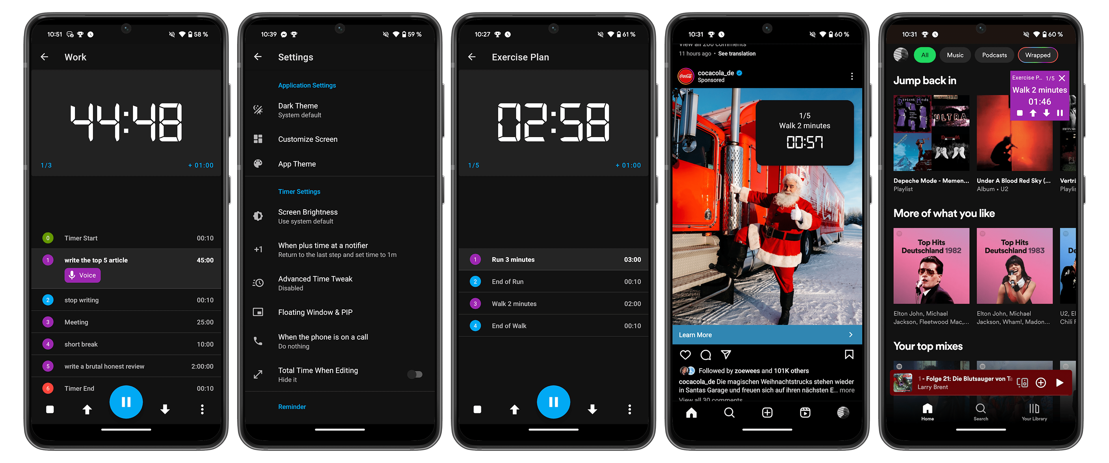 Interval Time Machine app screenshots