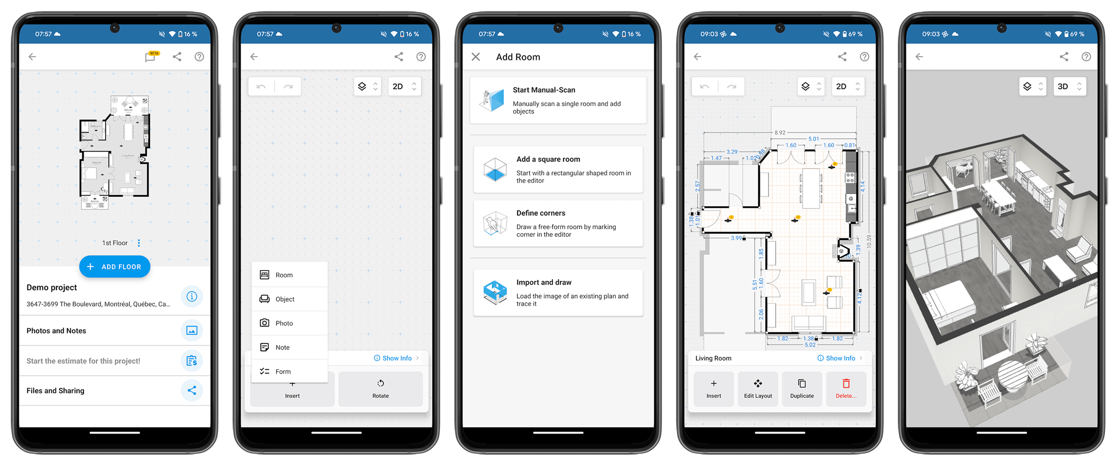 Magicplan app screenshots