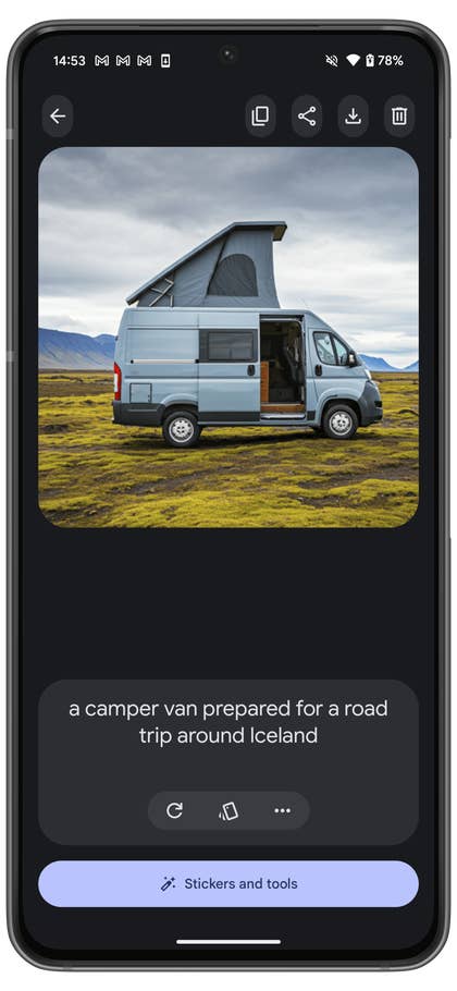Screenshot from the Google Pixel 9 Pro Pixel Studio app
