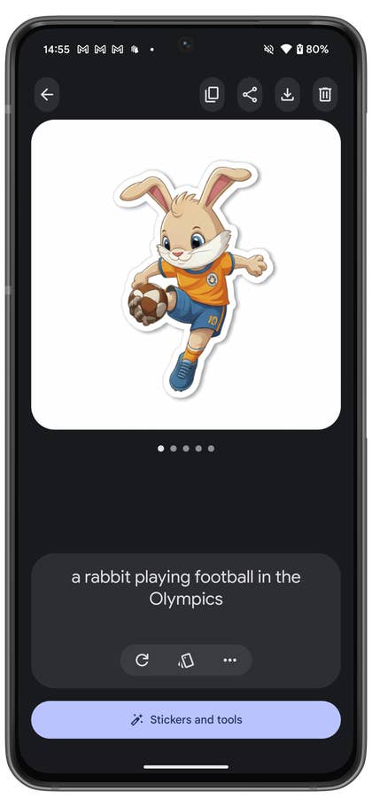 Screenshot from the Google Pixel 9 Pro Pixel Studio app