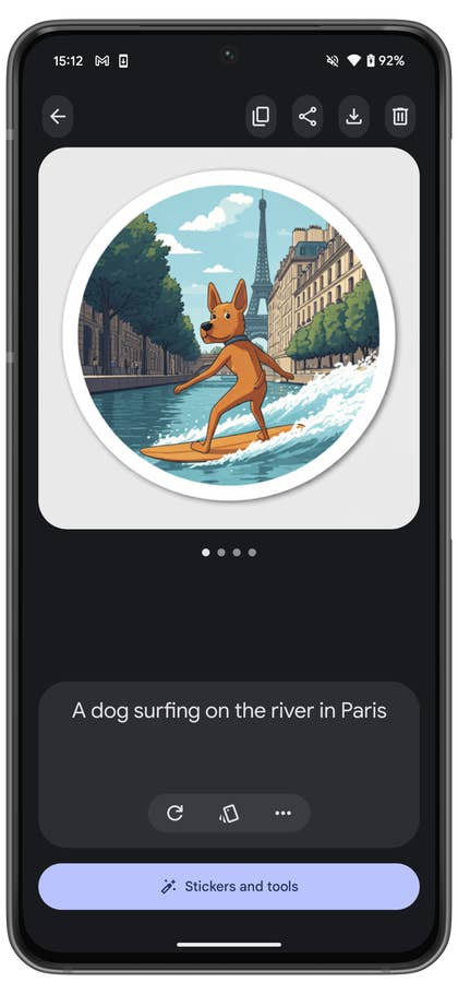 Screenshot from the Google Pixel 9 Pro Pixel Studio app