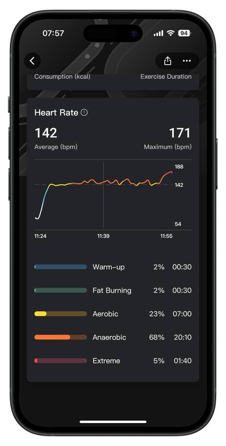 Screenshots of the RingConn Gen 2 Smart Ring app companion user interface.