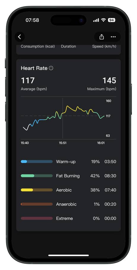 Screenshots of the RingConn Gen 2 Smart Ring app companion user interface.