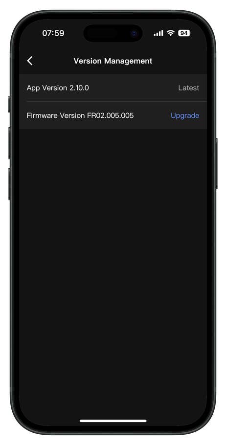 Screenshots of the RingConn Gen 2 Smart Ring app companion user interface.