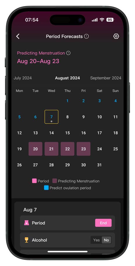 Screenshots of the RingConn Gen 2 Smart Ring app companion user interface.