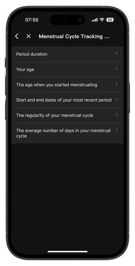 Screenshots of the RingConn Gen 2 Smart Ring app companion user interface.